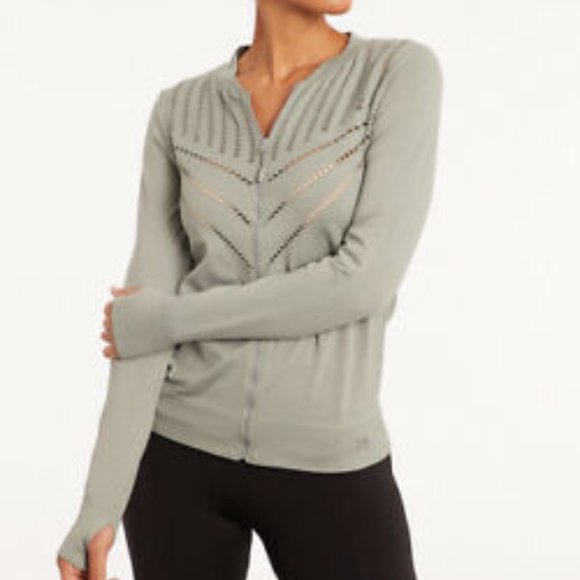 Marika Gray Laser Cut Athletic Jacket-Small NWT - Picture 3 of 4